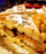 Fried chicken waffle sliders
