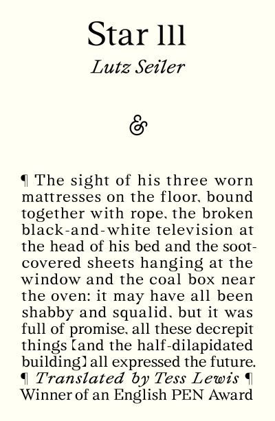 Star 111 by Lutz Seiler