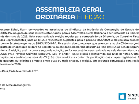 ASSEMBLEIA GERAL ORDINÁRIA ELEIÇÃO