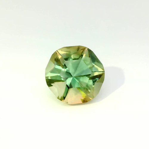 5.96 cts., Rare Bi-Color Green Natural Oregon Sunstone, Hex, 10.75