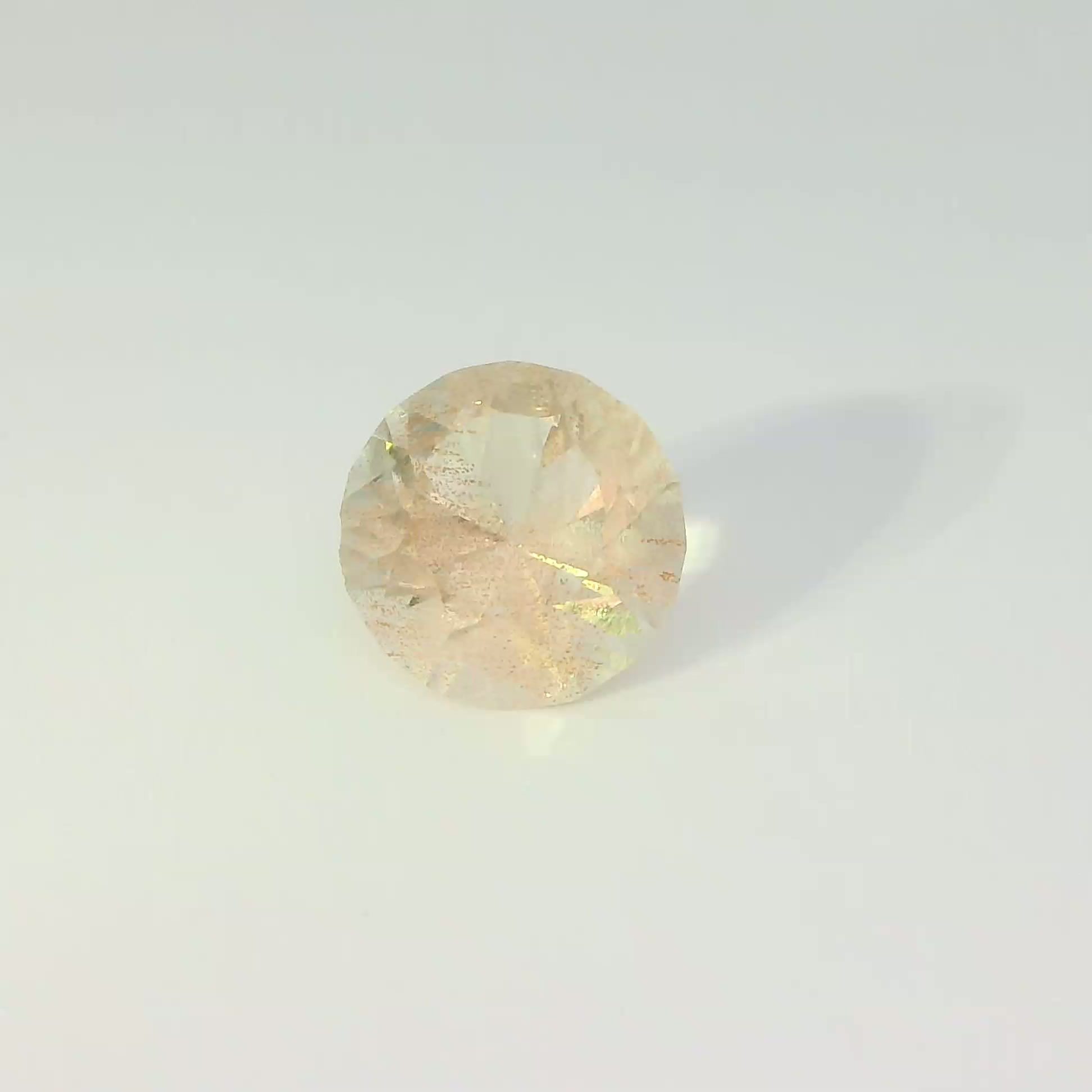 .71 ct., 5 mm, 1A Peach Schiller Natural Oregon Sunstone, Round