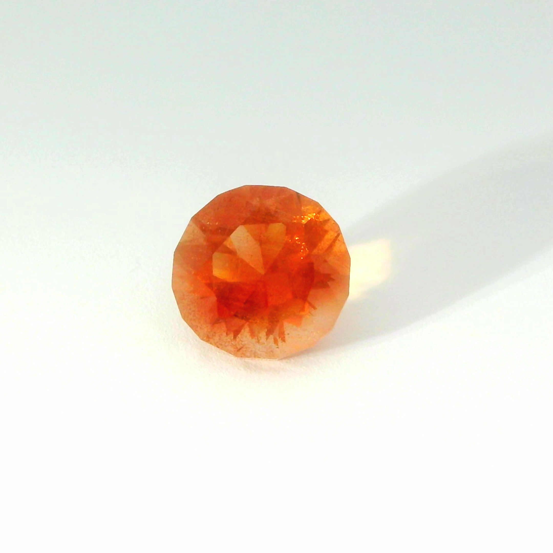 1.36 ct., 5.7 mm, 2A Red Schiller Oregon Sunstone, Round, Loose gemstone