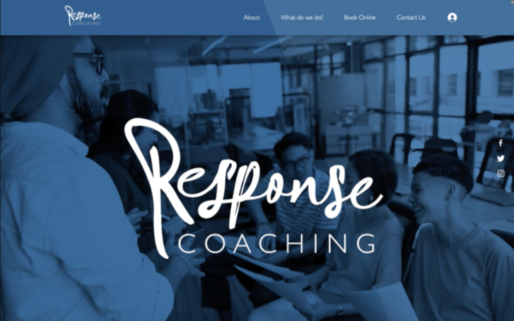 Responsive website design shown on laptop screen for Response Coaching by ThorCreates
