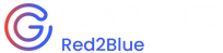 Gazing Red2Blue logo in white
