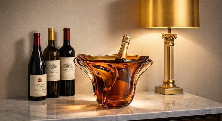 Murano art glass wine cooler