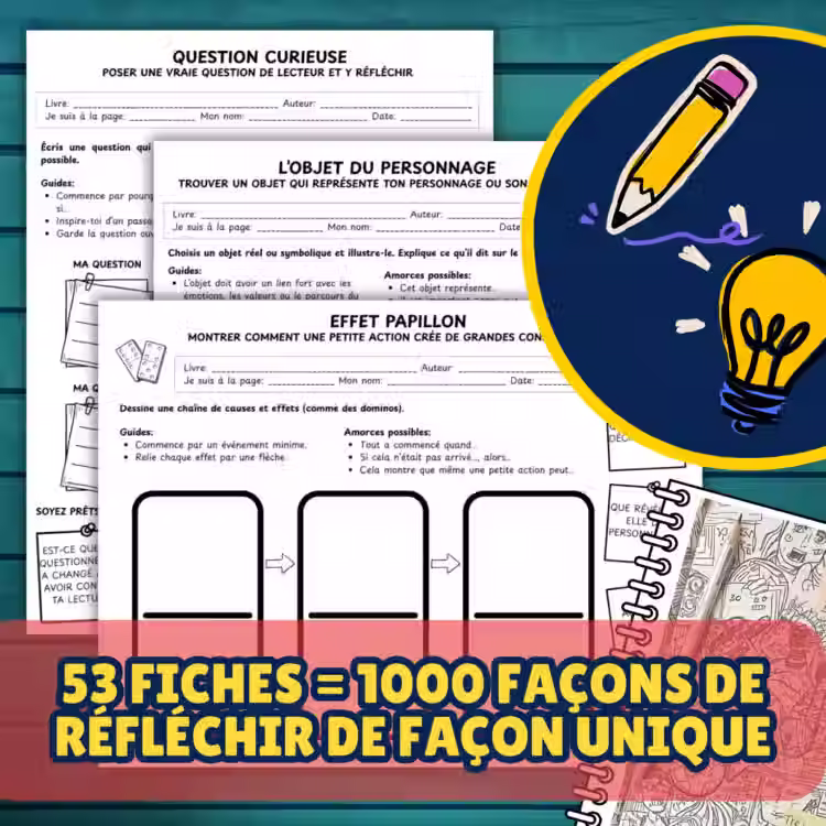 Miniature : LENTILLES DE LECTURE | LECTURE RÉFLEXIVE | DISCUSSIONS LITTÉRAIRES | 53 FICHES