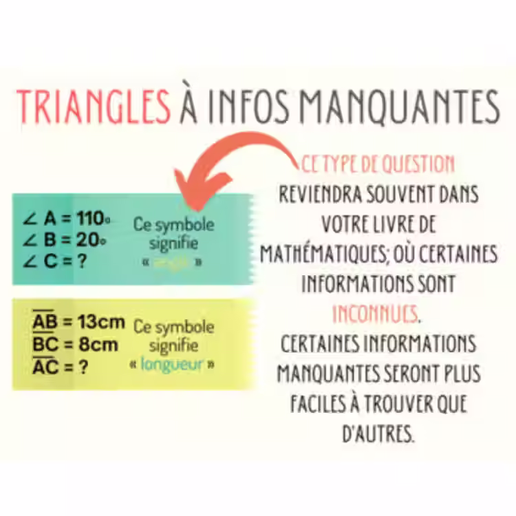 Miniature : MATHÉMATIQUES | SANS CAHIER/PAPIER | TRIANGLE & QUADRILATÈRE | ANGLES, GÉOMÉTRIE