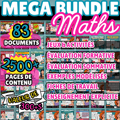 ENSEMBLE MATHS | BUNDLE ANNÉE COMPLÈTE | 6e ANNÉE | 83+ RESSOURCES | ZÉRO PREP