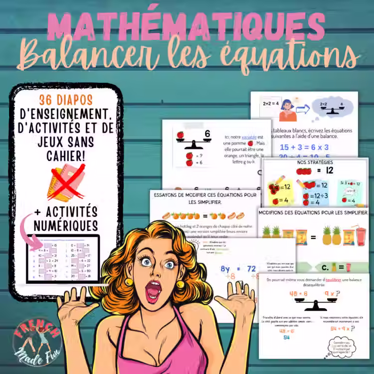 MATHÉMATIQUES | SANS CAHIER/PAPIER | BALANCER LES ÉQUATIONS | PRÉ-ALGRÈBRE |