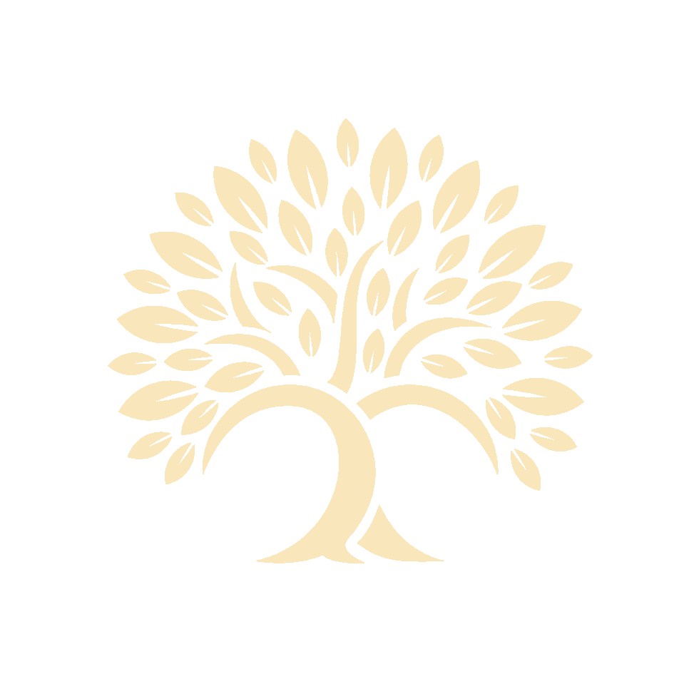Graphic with tree in the middle, text "VedaLand" and images in a circle around the tree representing the different features of VedaLand