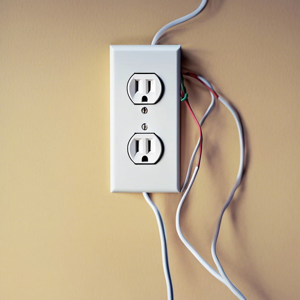 Outlet with disconnected wires.