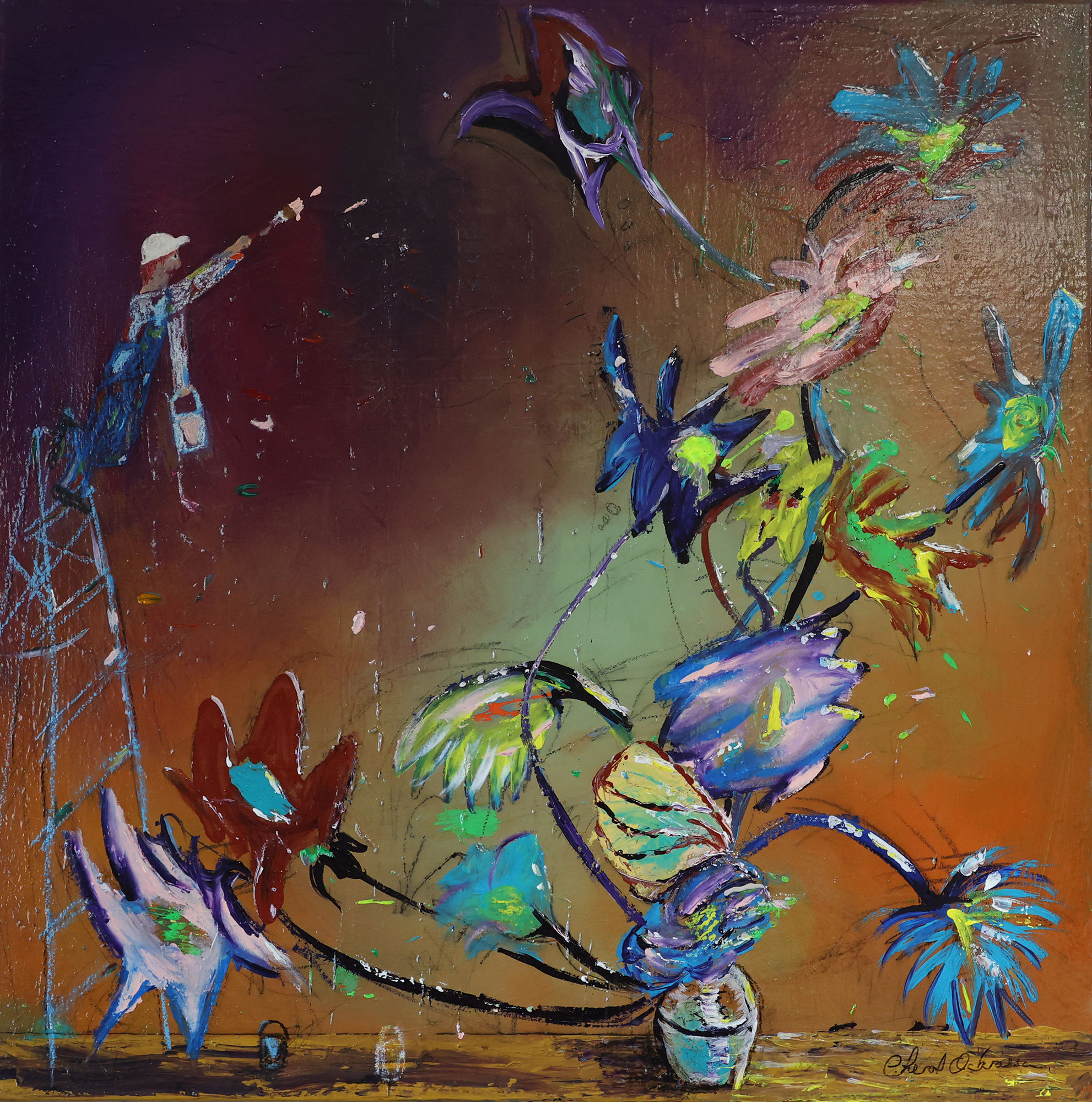 Tending to Details (30" x 30")