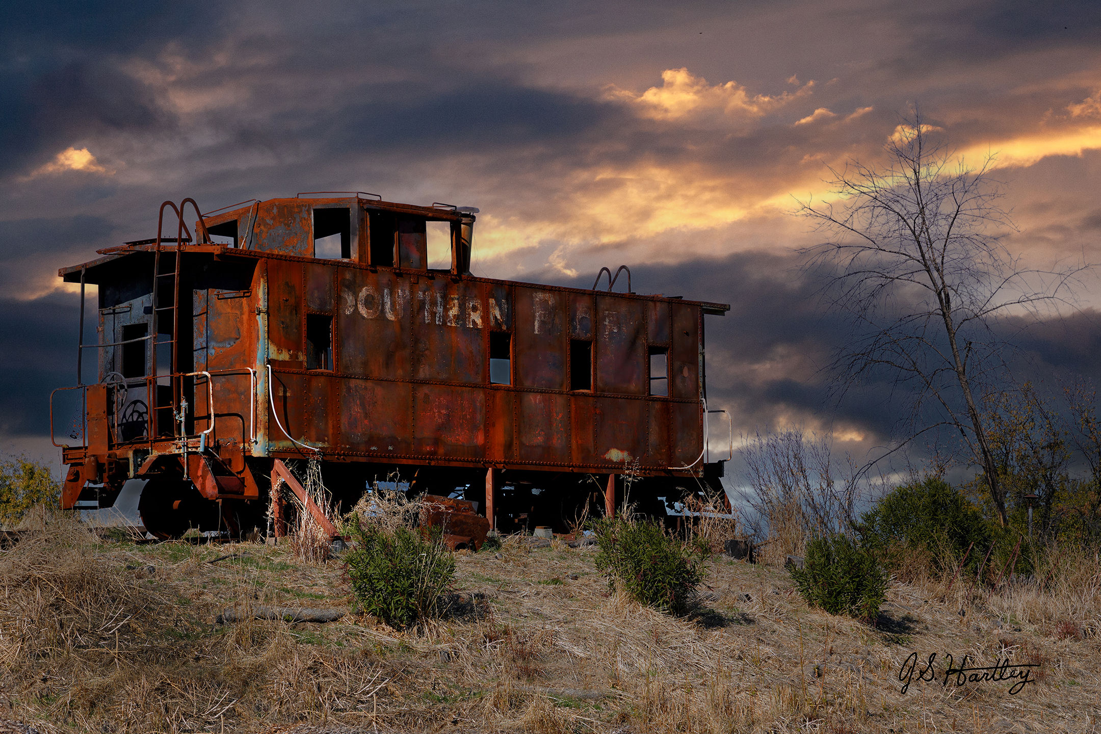 Lost Caboose (24" X 18")