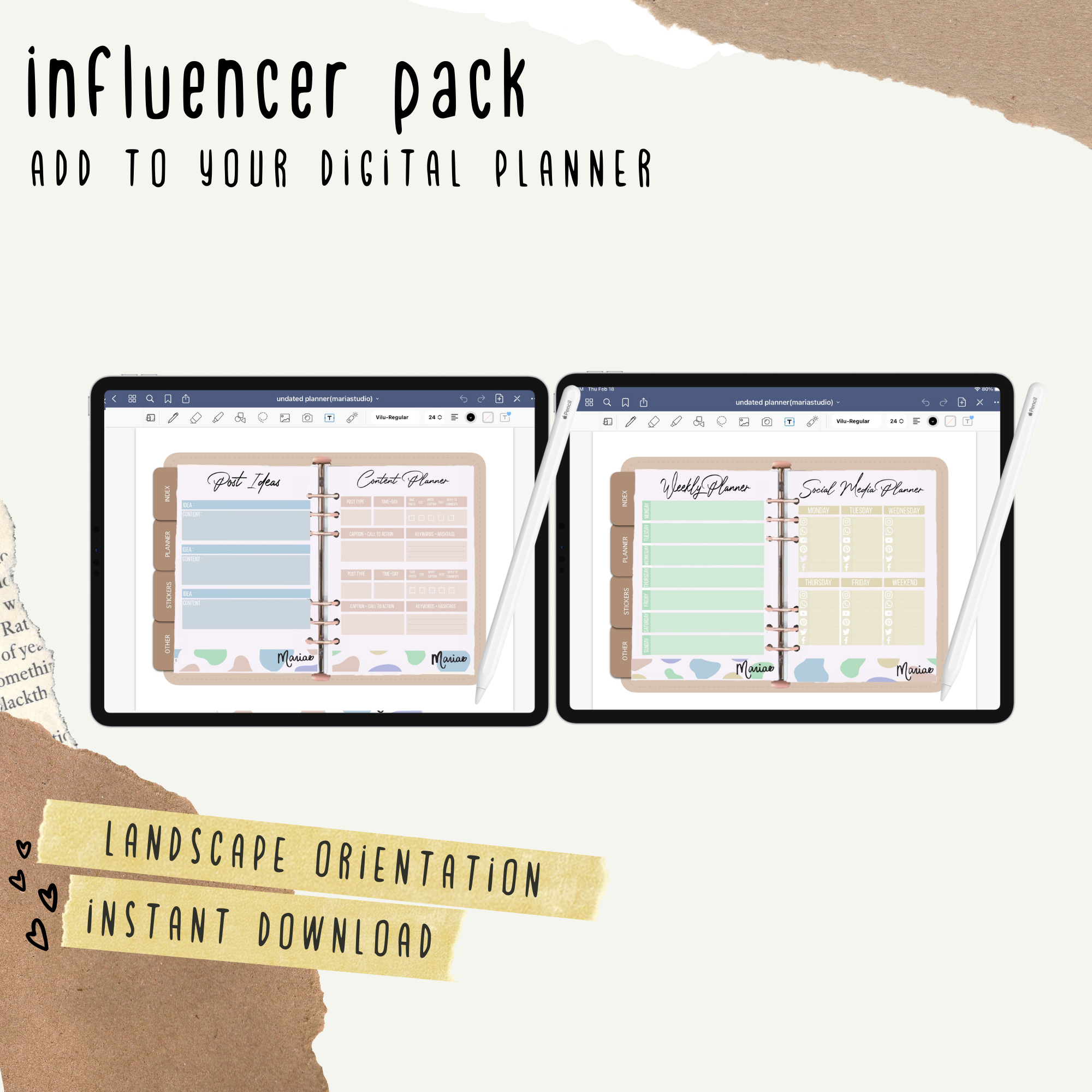 Influencer Pack Planner Version