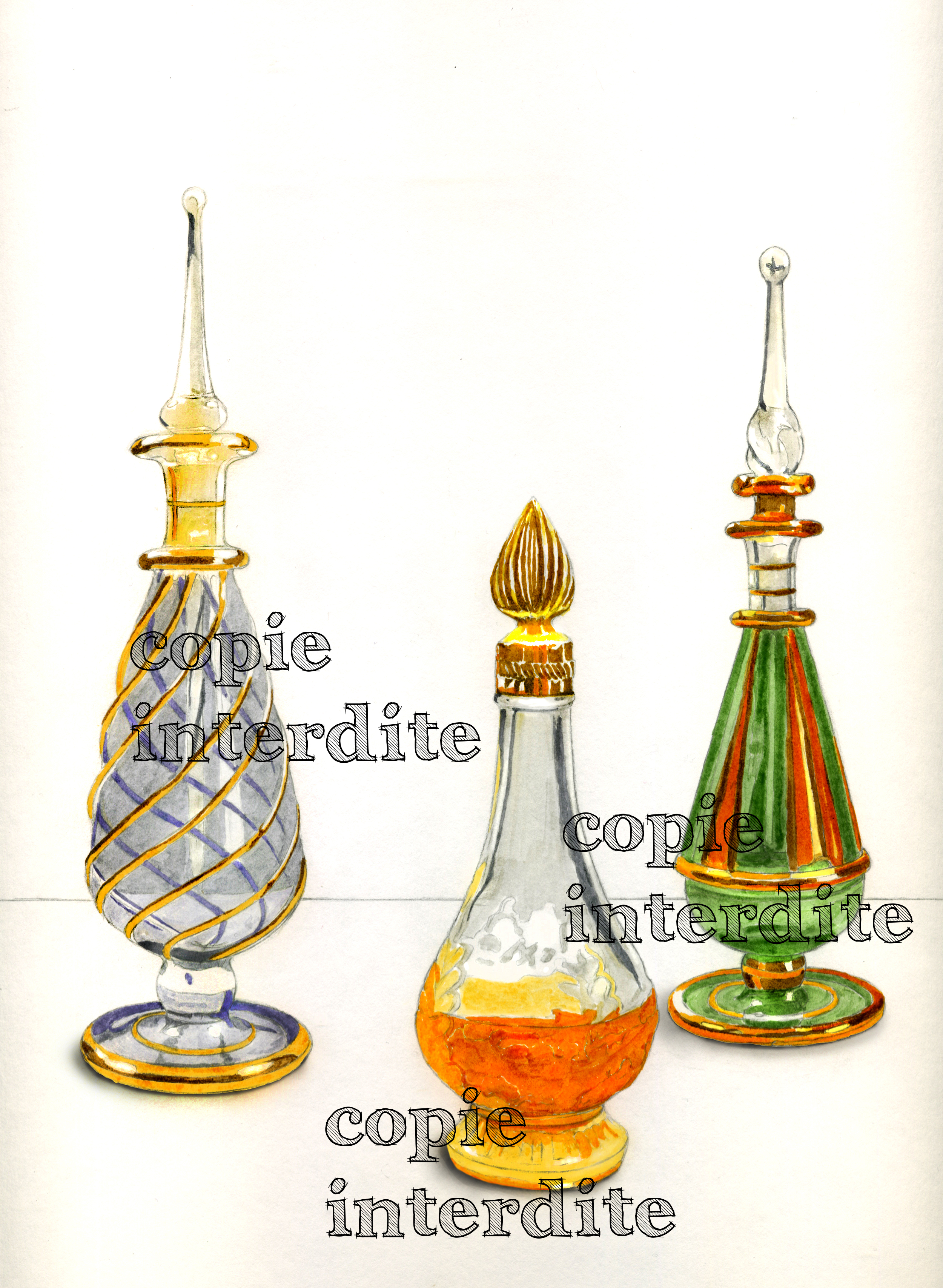 3 flacons de parfum