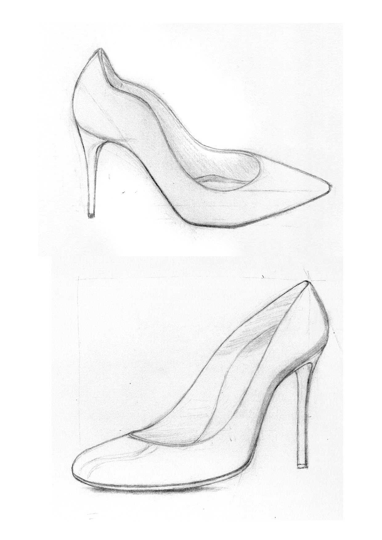 Etude croquis escarpins