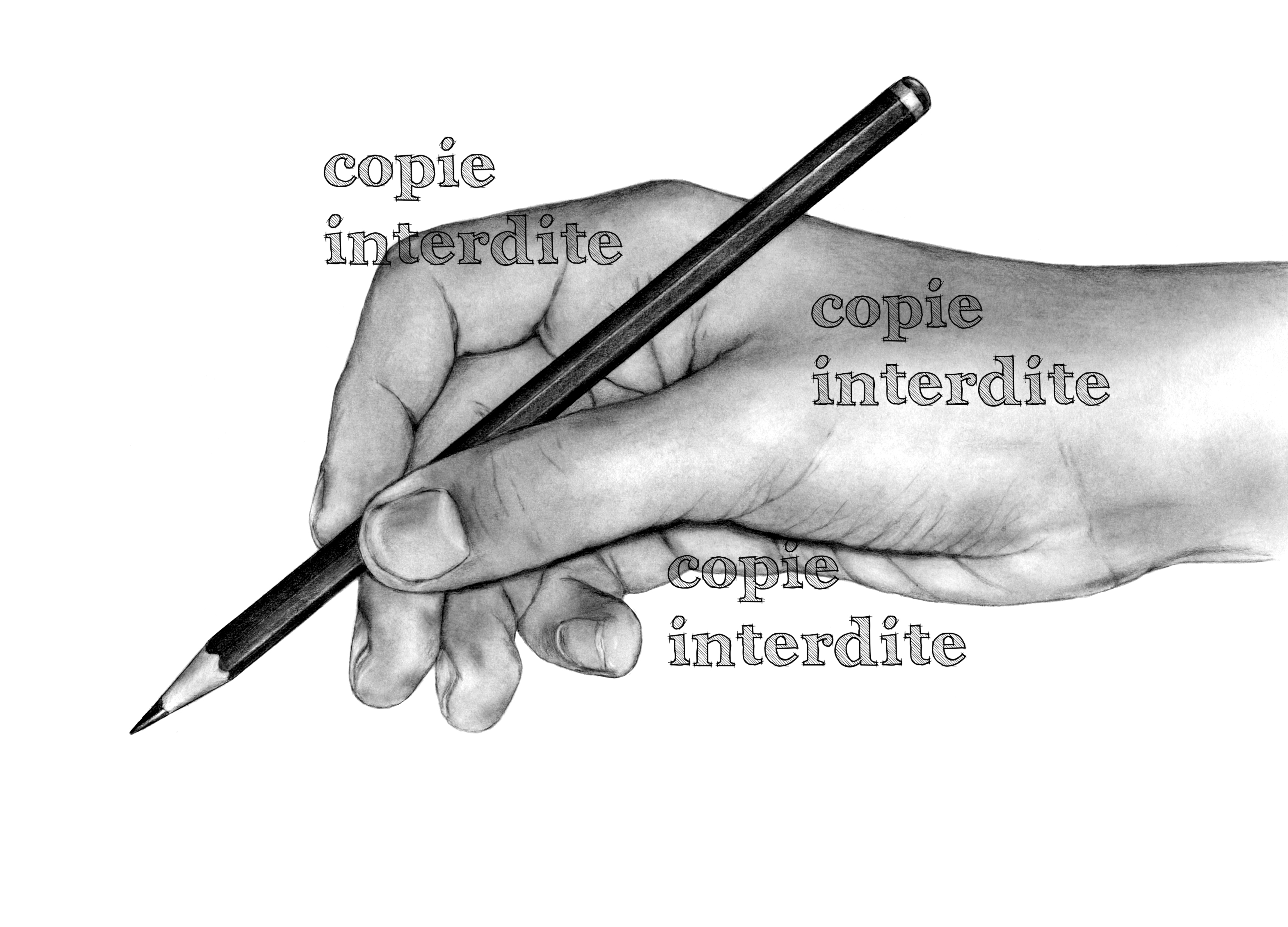 Main et crayon