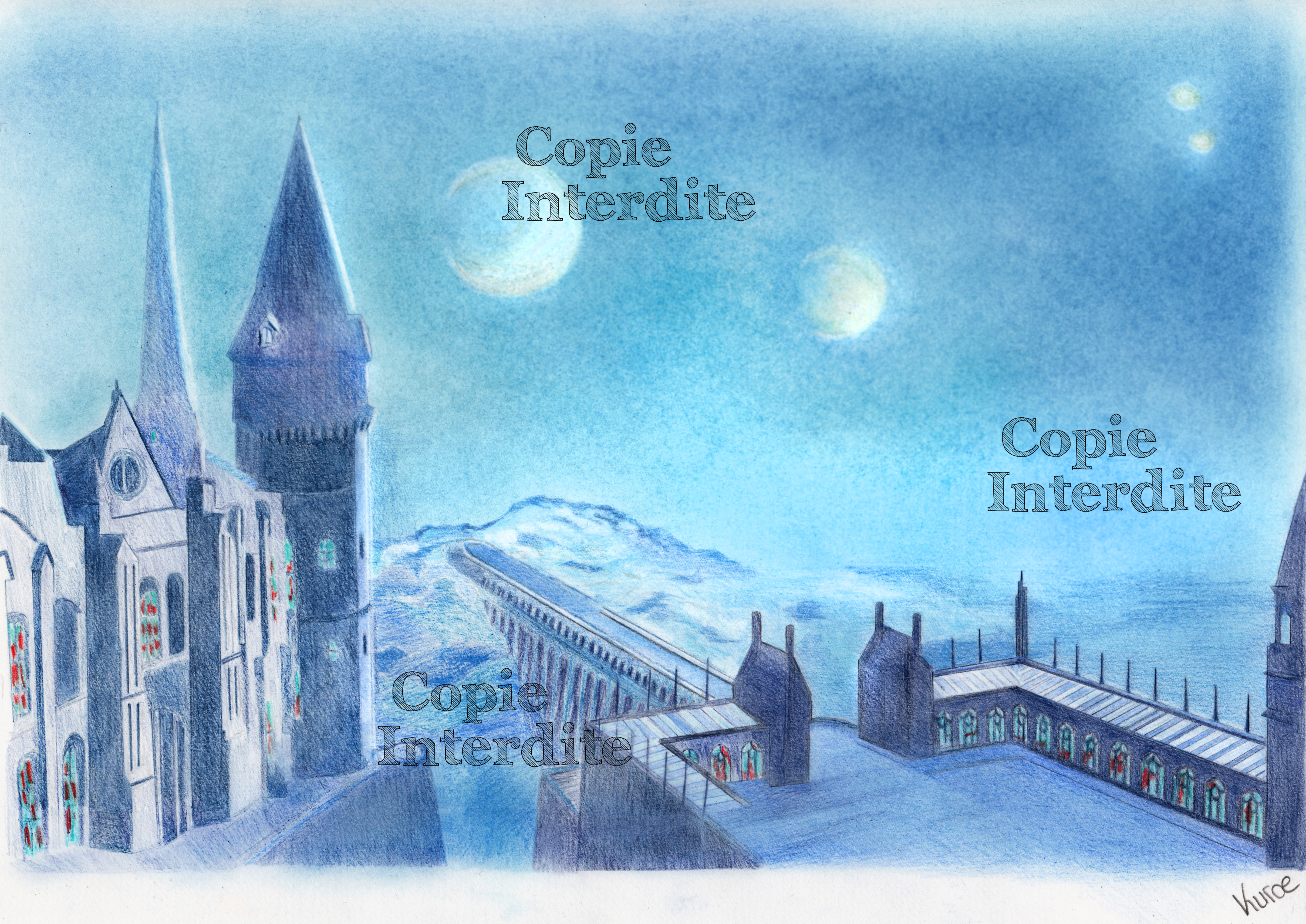 paysage bleu