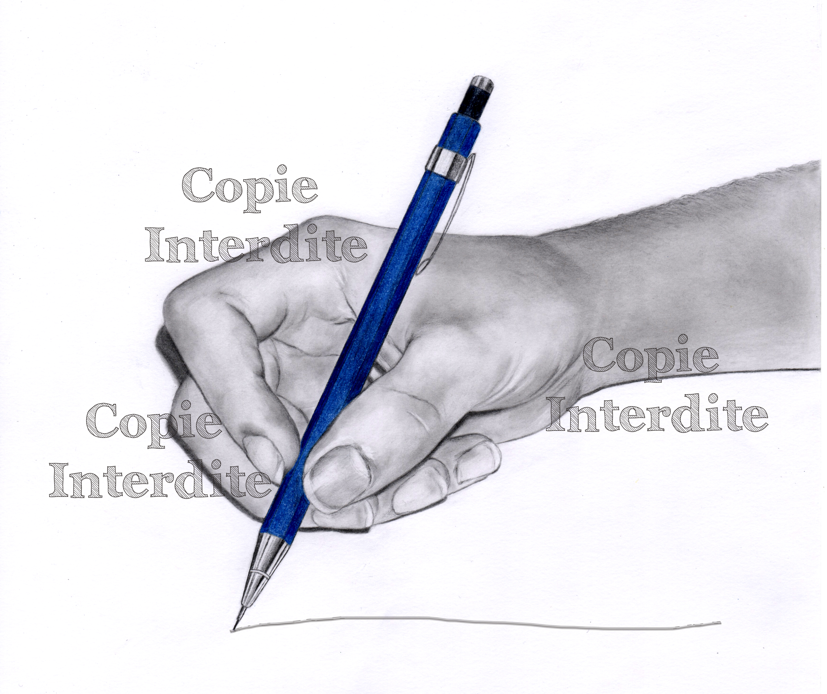 mon crayon bleu