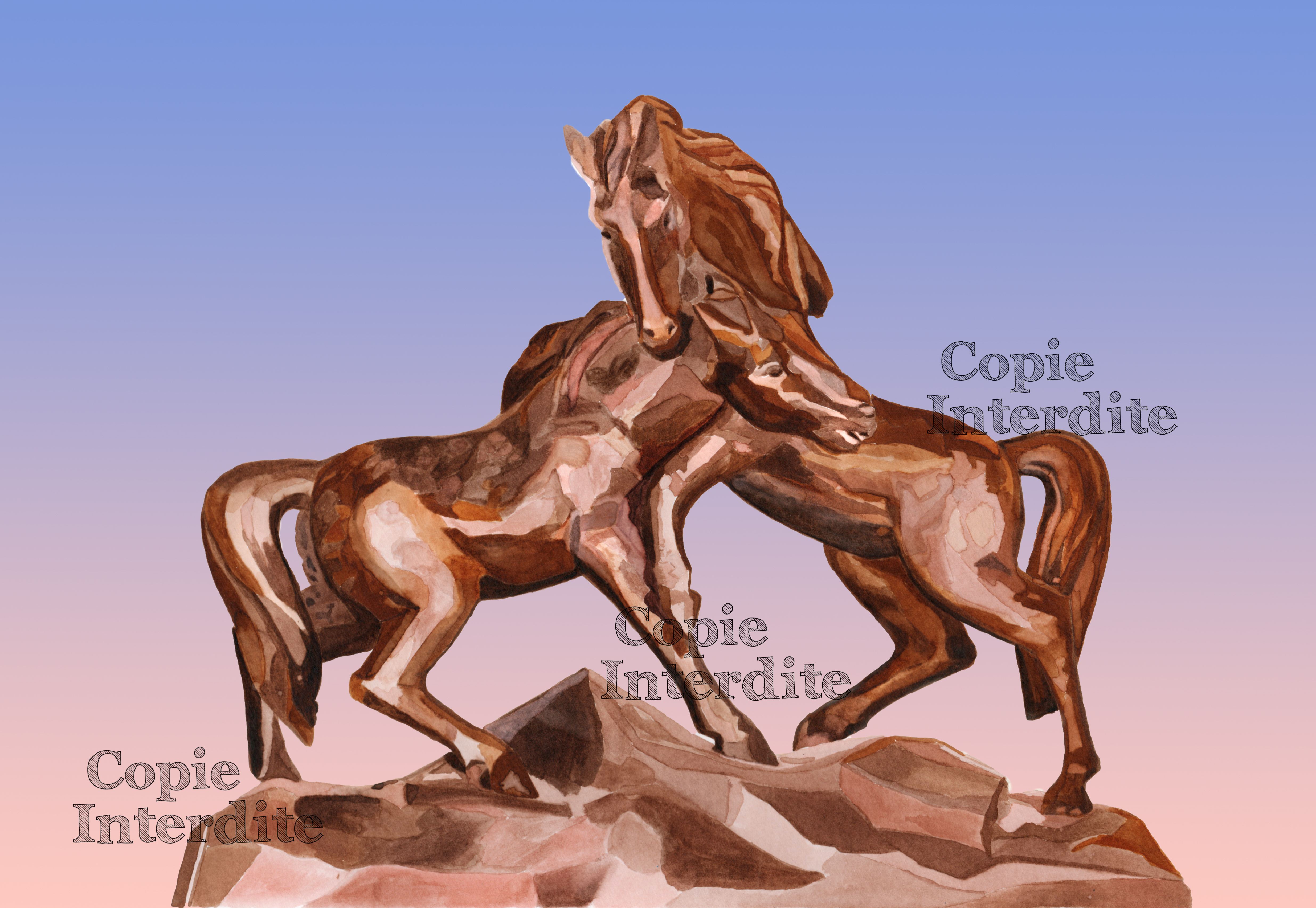 Chevaux enlacés