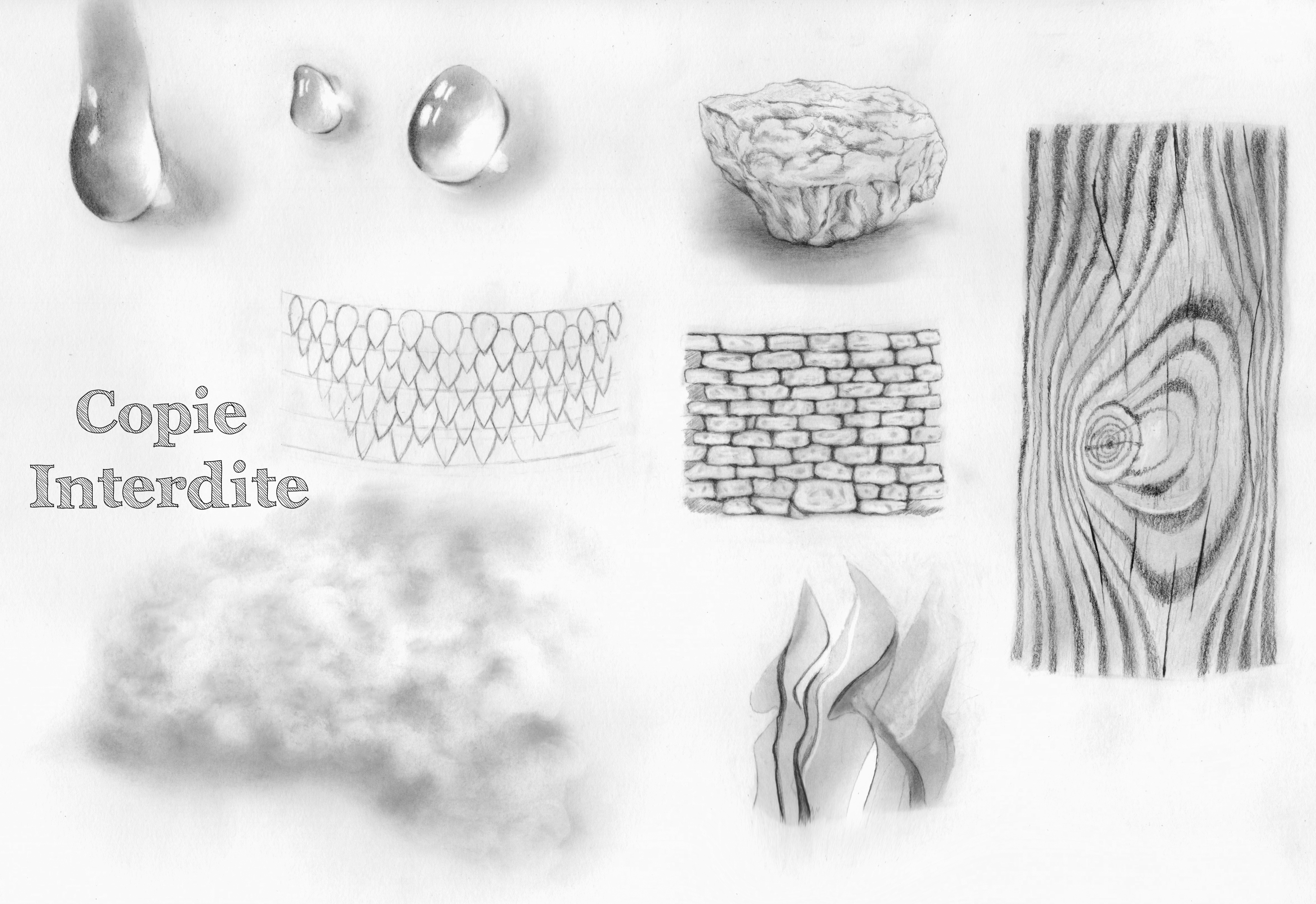 différentes textures