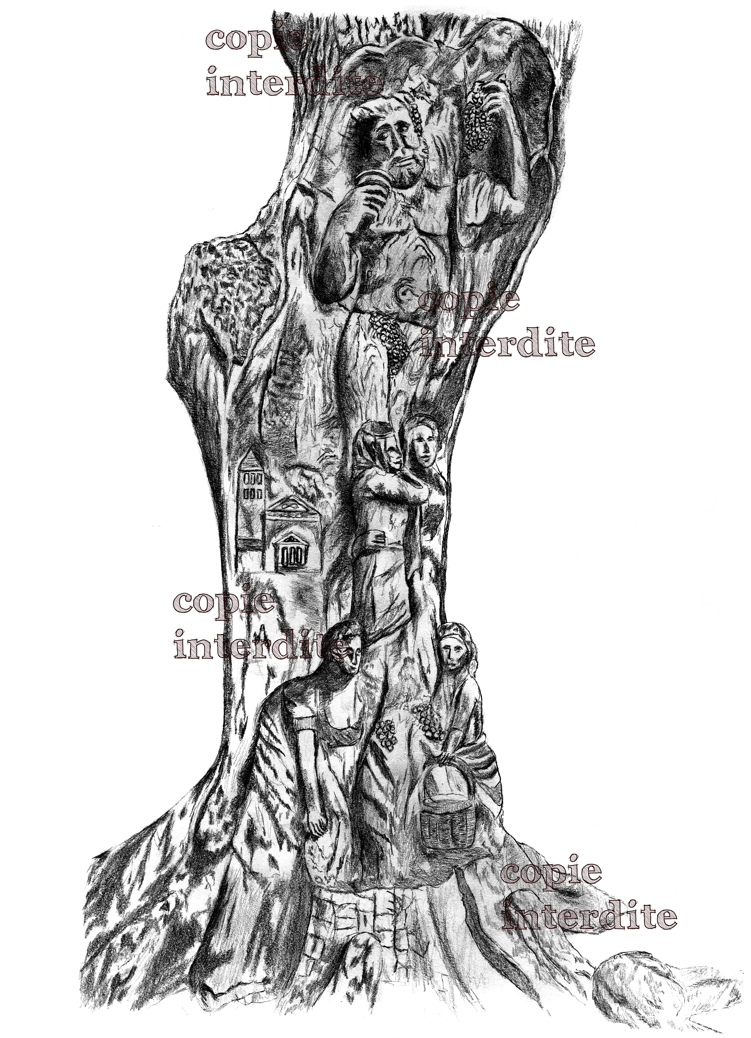 arbre sculpté