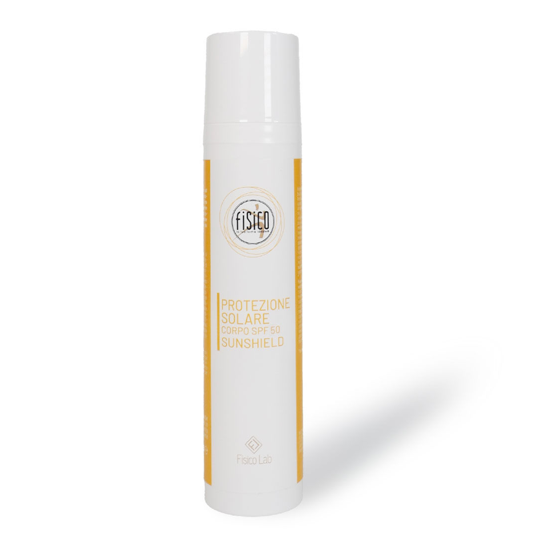 Emulsione Solare SPF 50 per il Corpo della Linea Sunshield: protezione e idratazione garantite.