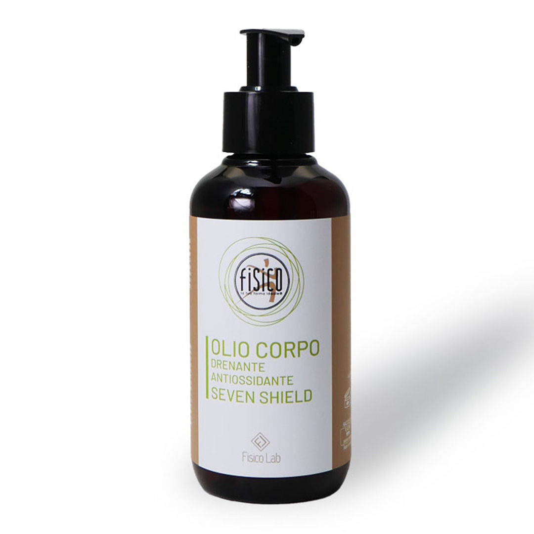 Olio Seven Shield con proprietà drenanti e antiossidanti della linea Fisico Lab dei Centri Fisico di Vicenza