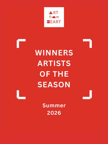 Artist of the Season Summer 2026 winners featured by ART from HEART promoting an international open call opportunity for contemporary artists.