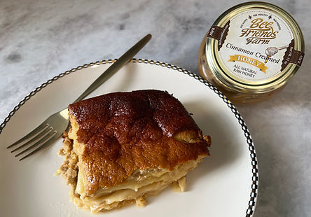 Cinnamon Honey Blintz Casserole