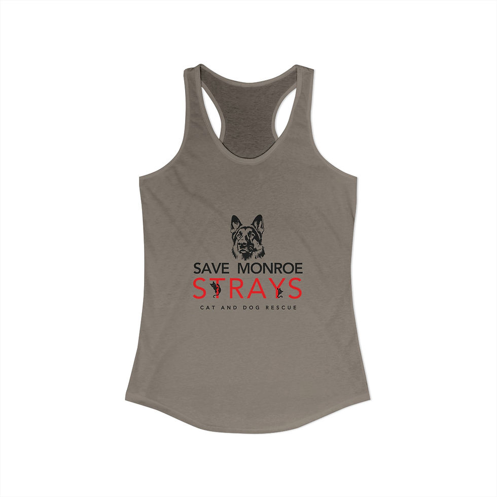 Thumbnail: Women's Racerback Tank - Black German Shepherd Logo