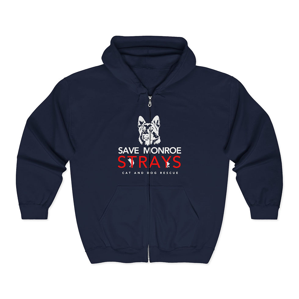 Thumbnail: White German Shepherd Zip Hoodie