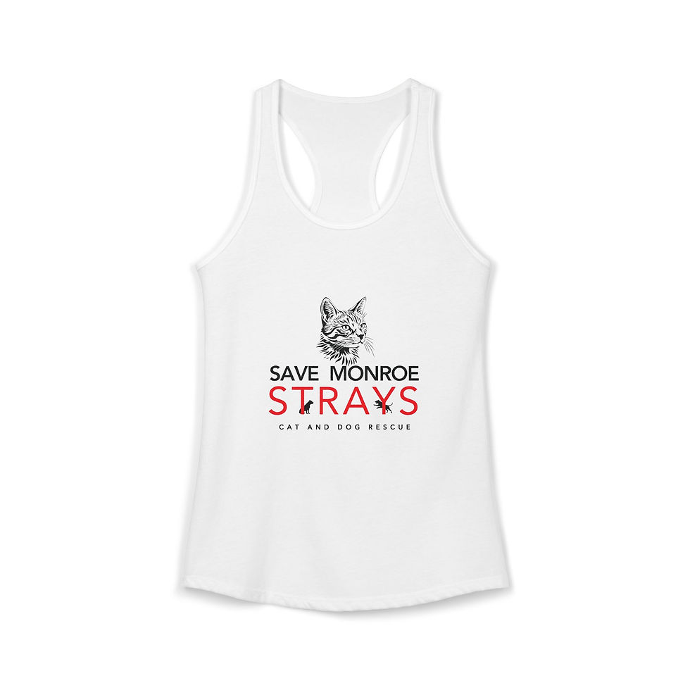 Thumbnail: Women's Racerback Tank - Black Cat Logo