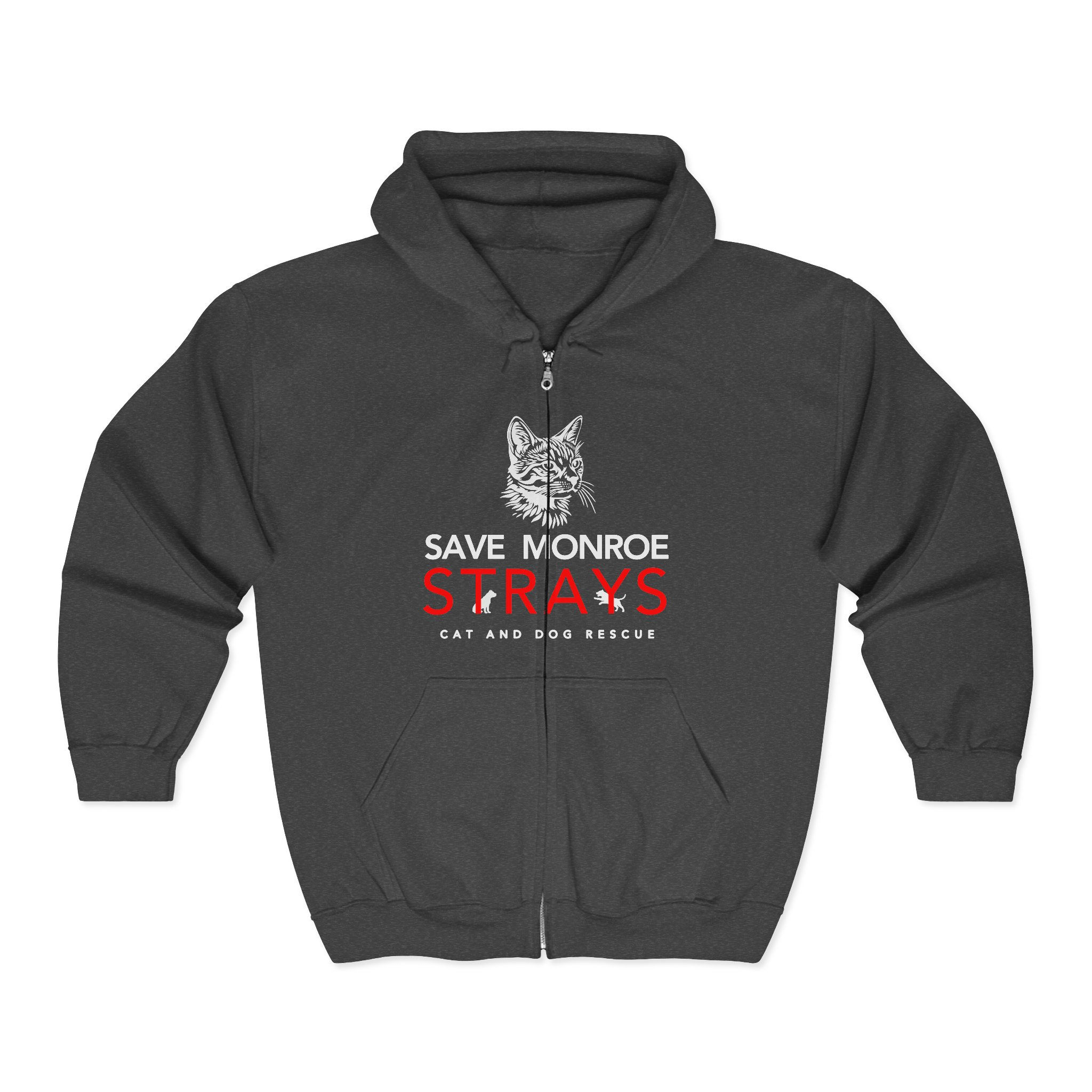 White Cat Zip Hoodie