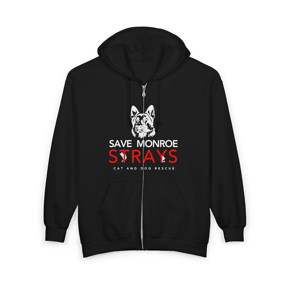 Thumbnail: Zip-Up Hoodie - White German Shepherd Logo