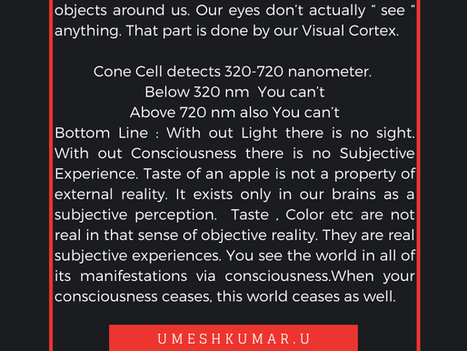 WITH OUT CONSCIOUSNESS THERE IS NOTHING