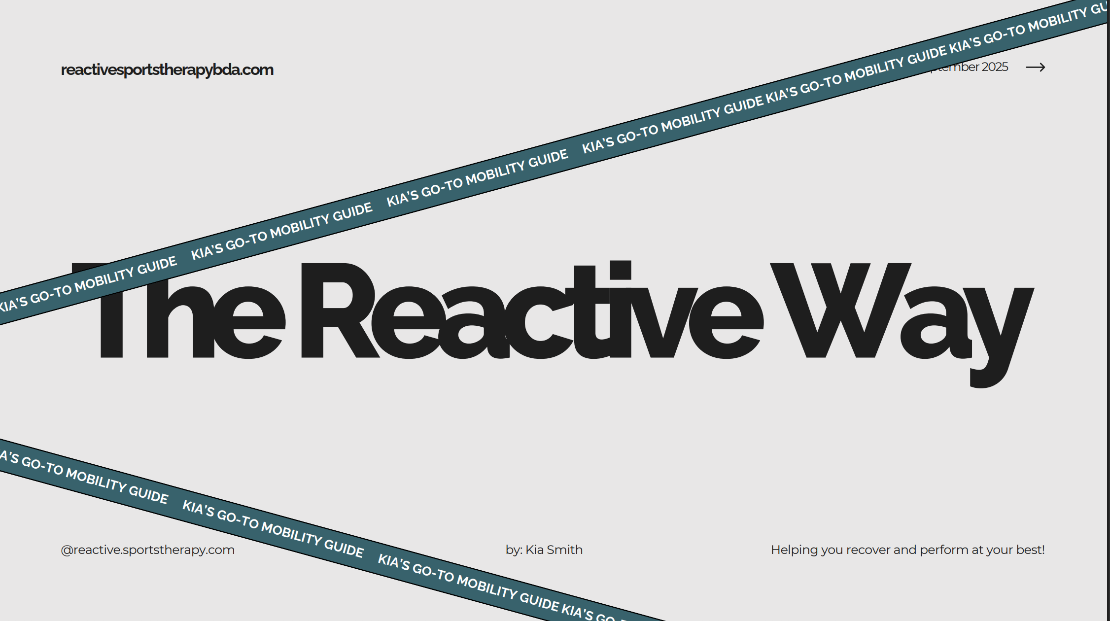 The Reactive Way: Kia’s Go-To Mobility Guide