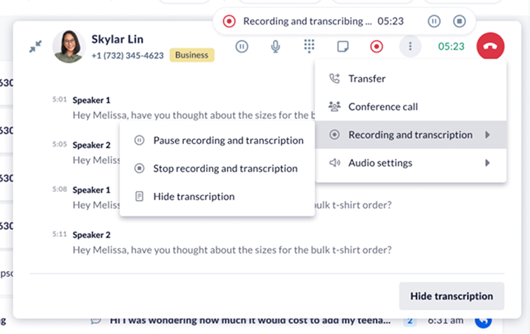 On demand with pause and resume