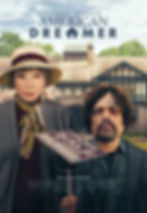 Two people stand in front of a Tudor-style house. One holds a "For Sale By Owner" sign. Text: "American Dreamer. Hope isn't for everyone."