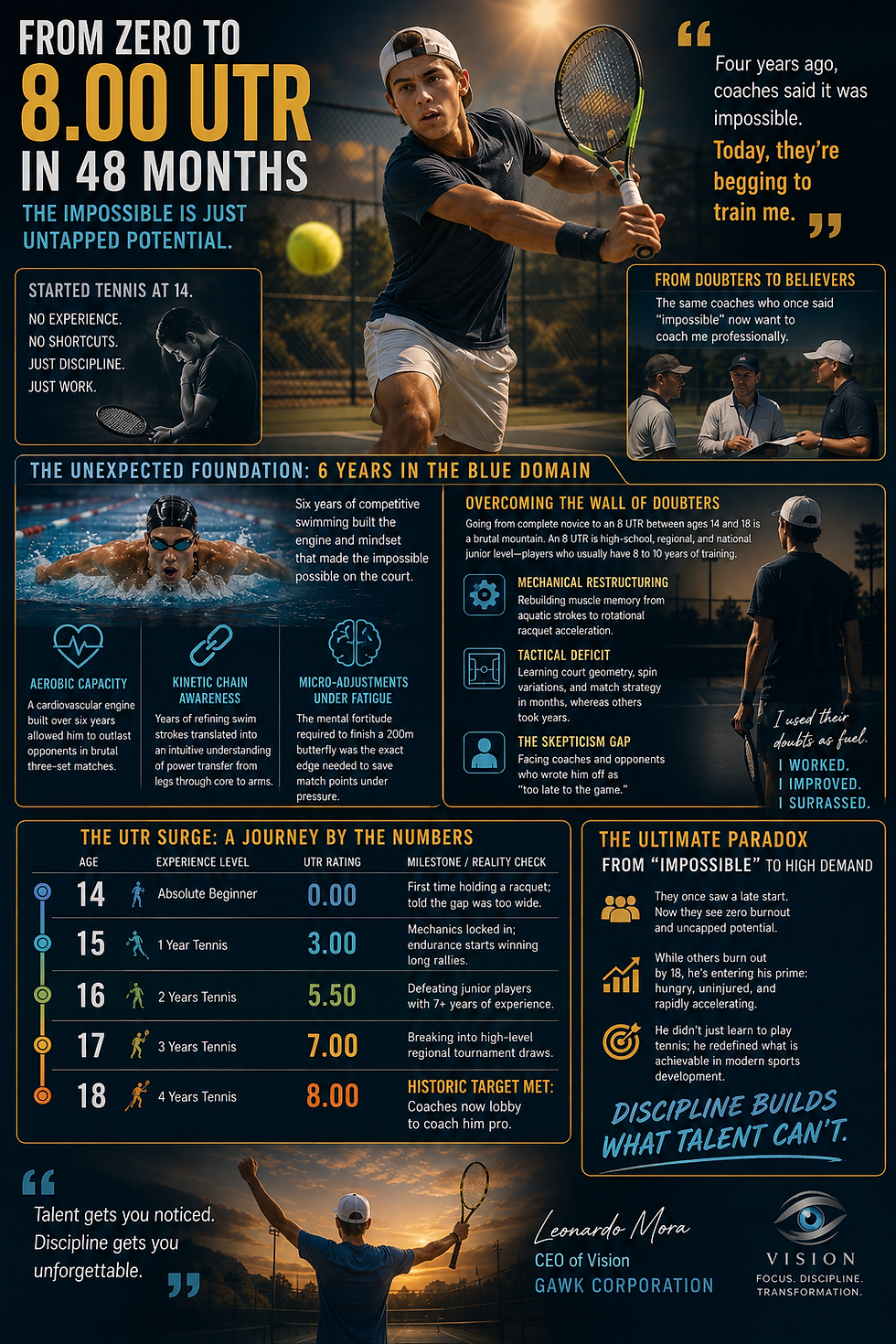 The Zero-to-Eight Outlier: How Six Years in the Pool Built a Tennis Phenomenon