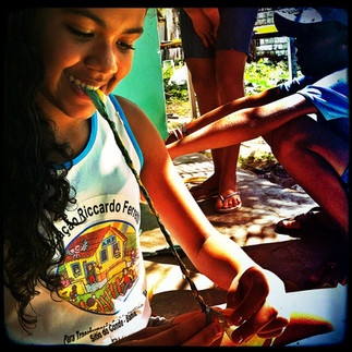 TLC collaborative mural Bahia Brazil Projecto Tamar children community art cultural intervention