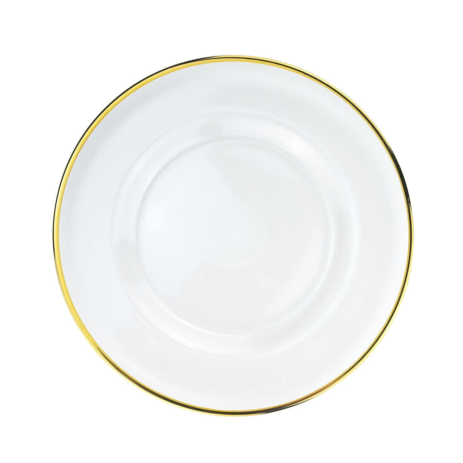 Platzteller Glas Gold Rand