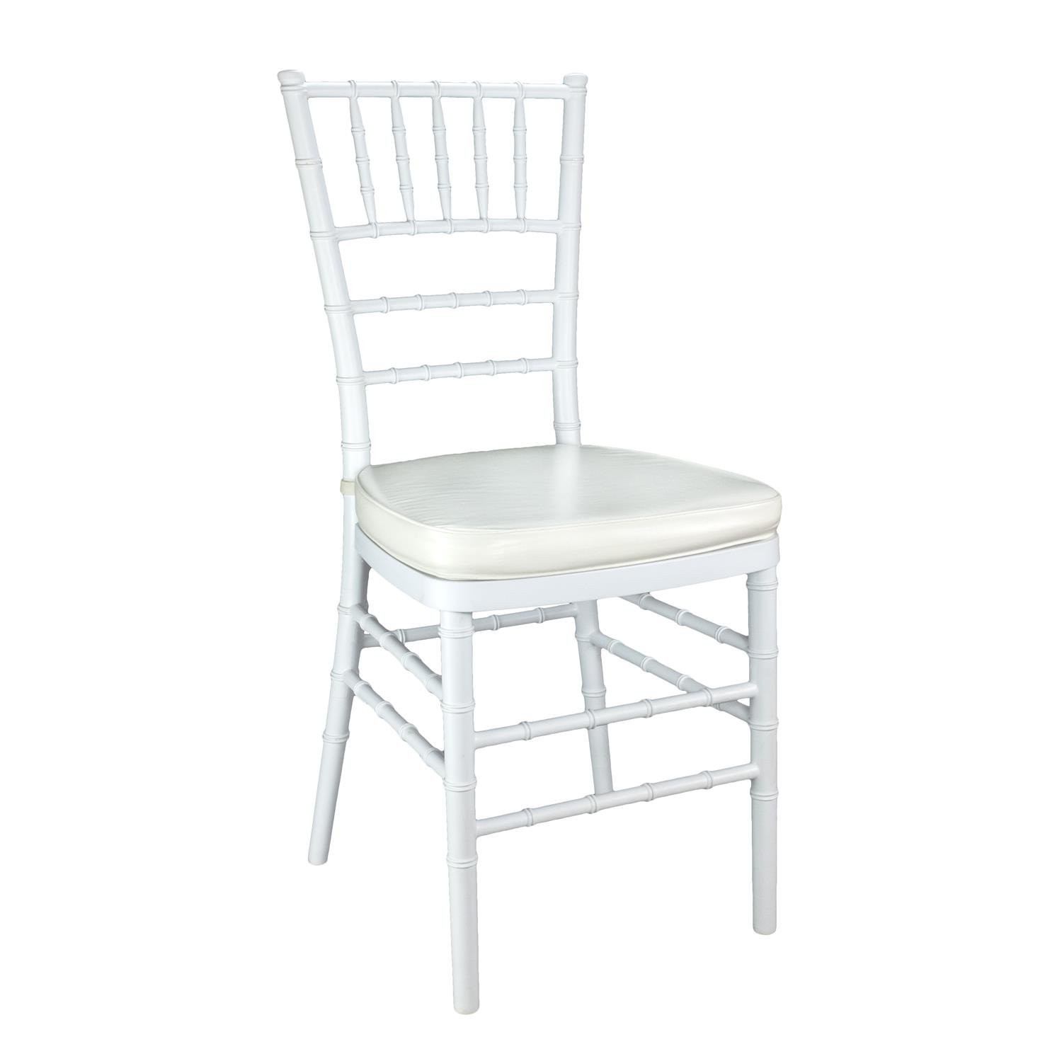 Chiavari Stühle Weiß mit Sitzkissen