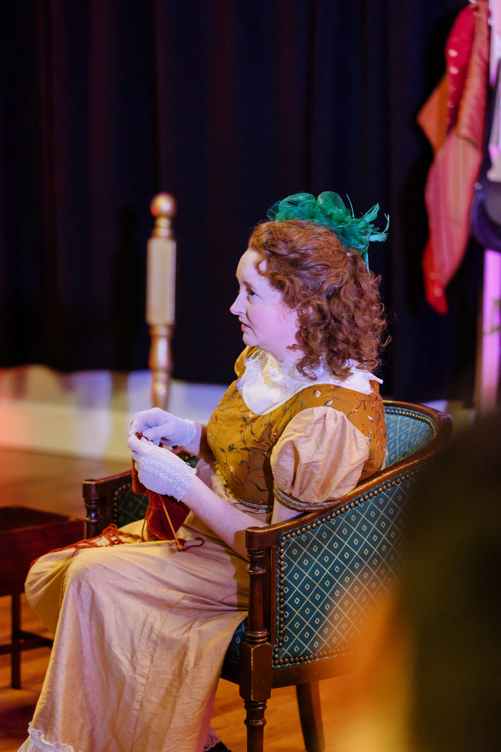 knitting is the best way for Mrs. Trickwell to get gossip