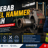 Diesel hammer lemah saat proses perbaikan di workshop dengan teknisi konstruksi, menampilkan komponen pile hammer dan solusi penyebab diesel hammer tidak bertenaga