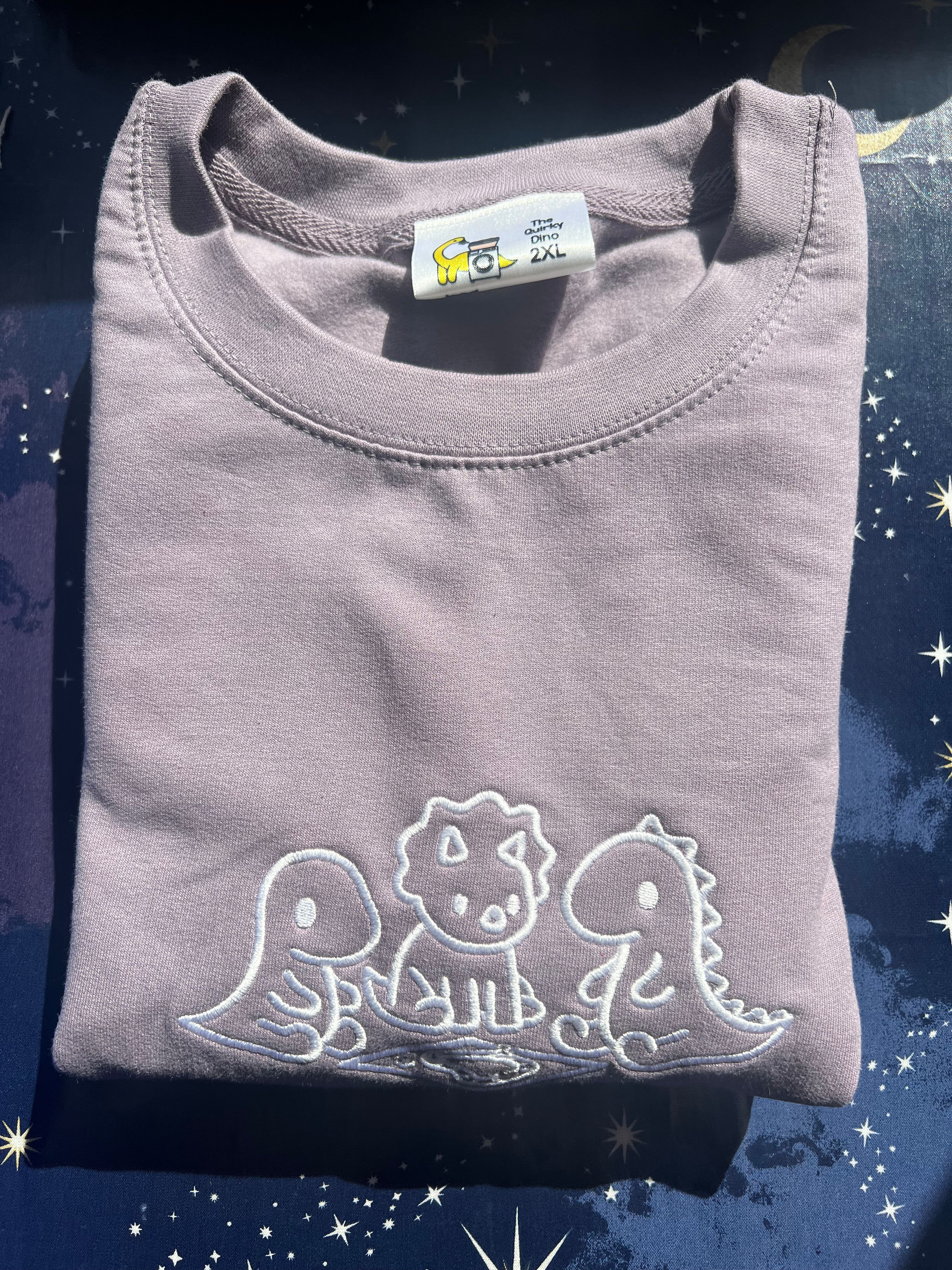 UD -Dusty Purple Board Game Dinos Sweatshirt