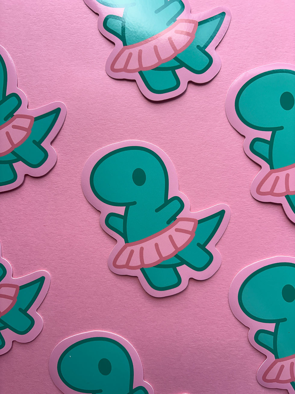 Thumbnail: Ballet Dino Sticker