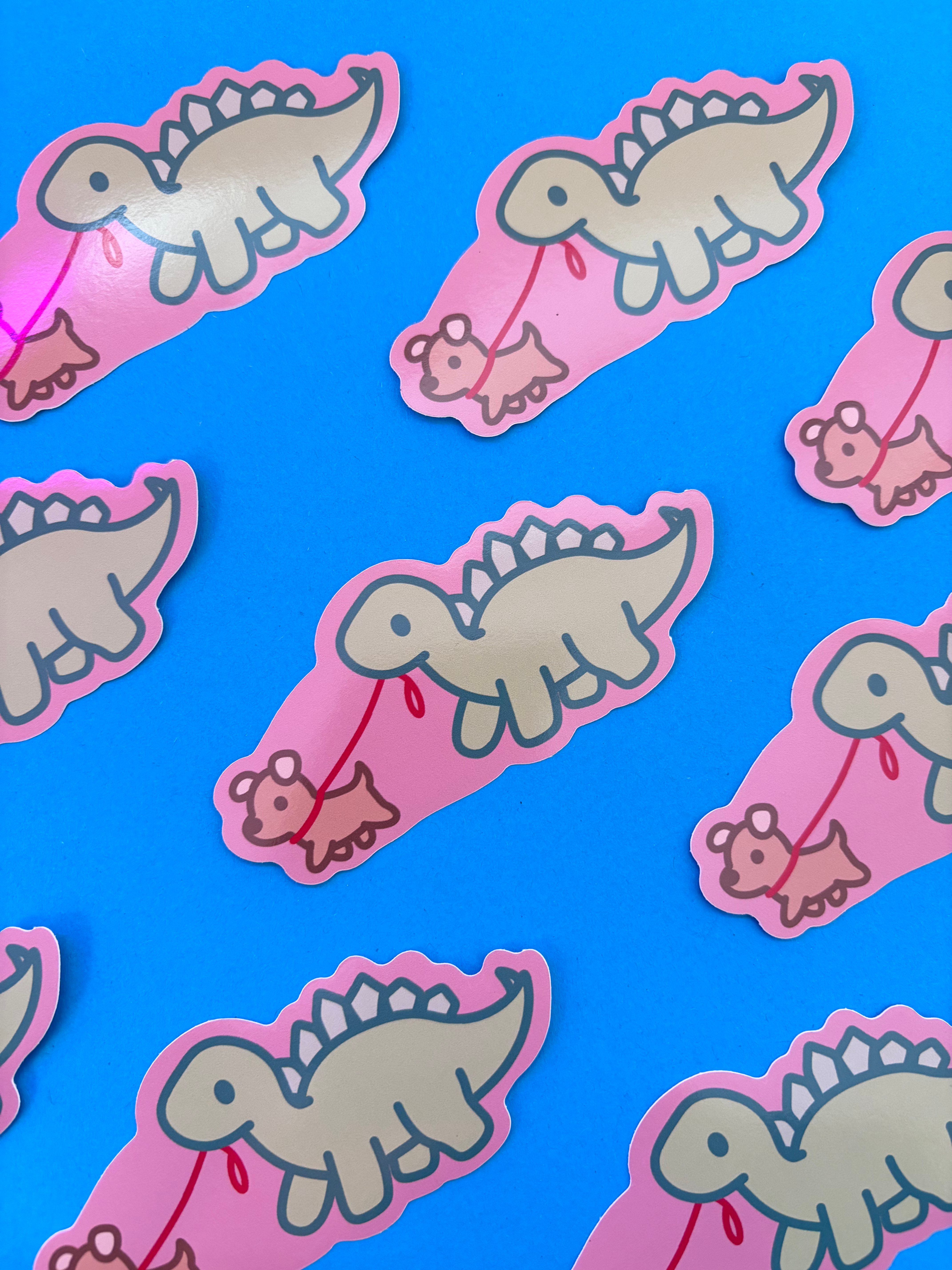 Dog and Dino Sticker