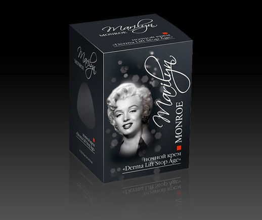 Marilyn Monroe Skin Care products - Secondary packaging and Box Design.