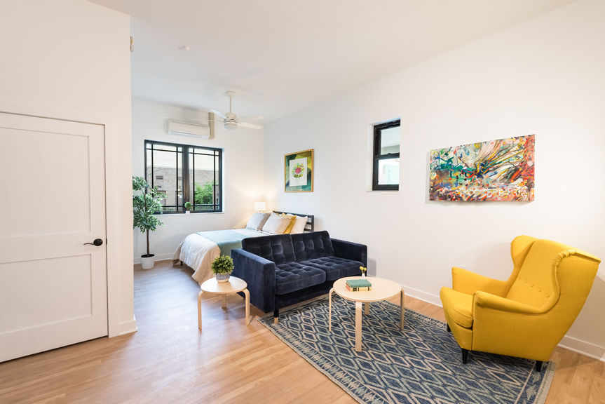 Studio Apartment - Living Room and Bedroom - Minneapolis - Zero Energy